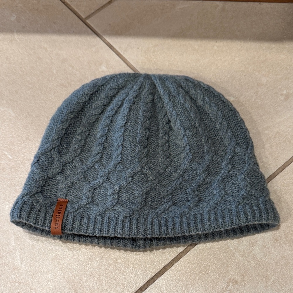 Gray Cable Knit Beanie